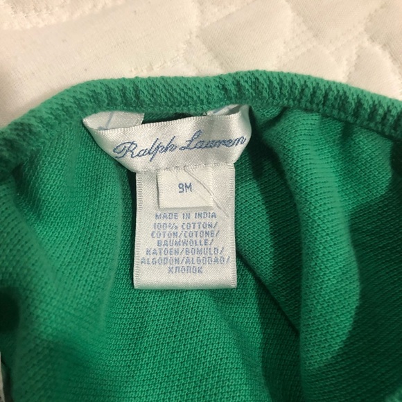 Ralph Lauren Green Dress with Bloomer - Picture 3 of 4